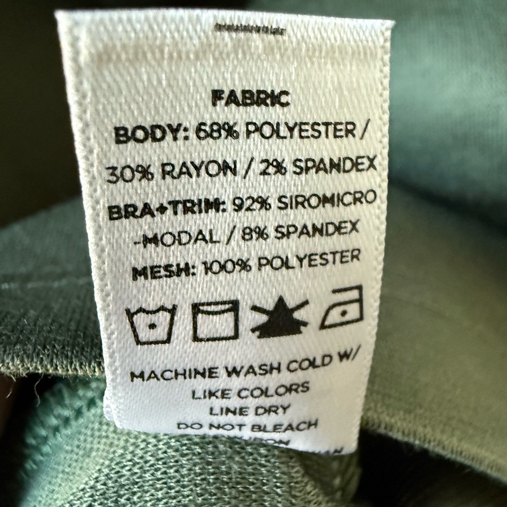 LALABU Soothe Baby Wearing Shirt Tank Green Cozy New Mom Kangaroo Cuddle S - Picture 8 of 8